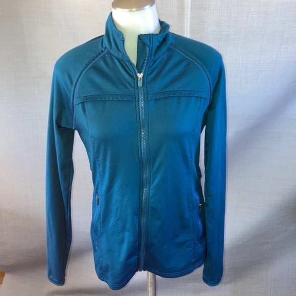 Sm Fabletics kimmy baltic teal green perfect condition performance track jacket - Picture 6 of 15